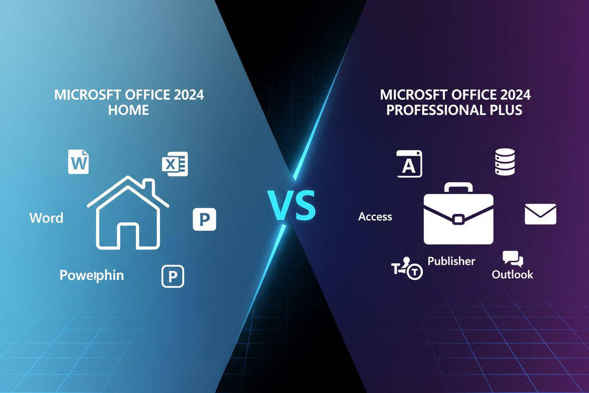 Office 2024 Home vs. Professional Plus vergeleken