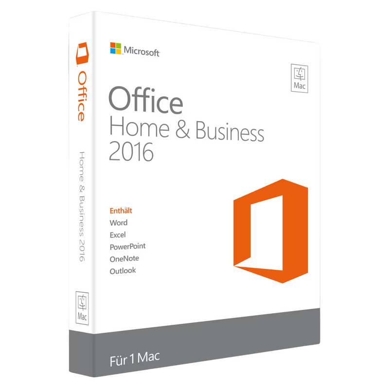 Microsoft Office 2016 Home and Business für Mac Produktbox