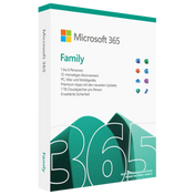 Microsoft 365 Family – jaarabonnement voor maximaal 6 personen, Office + 1 TB per persoon