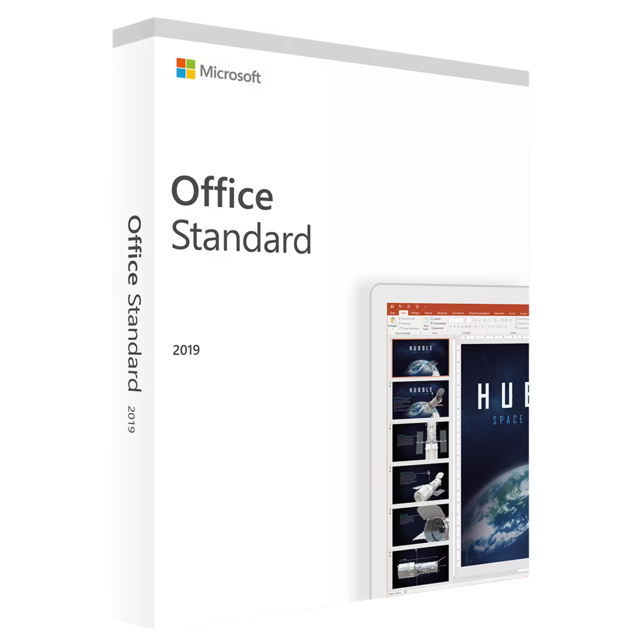 Microsoft Office 2019 Standard Windows Box mit Word, Excel, PowerPoint, Outlook und Publisher