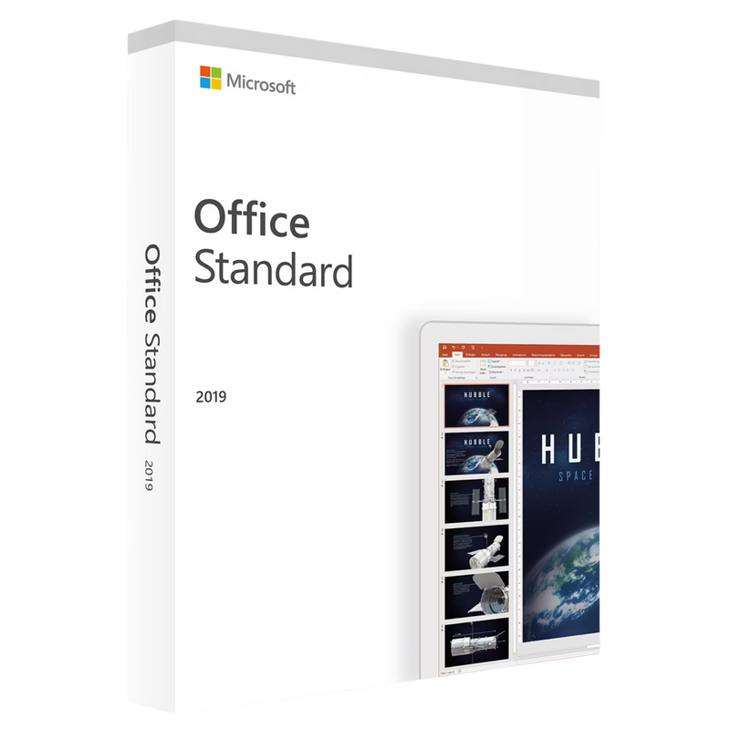 Microsoft Office 2019 Standard Windows Box mit Word, Excel, PowerPoint, Outlook und Publisher