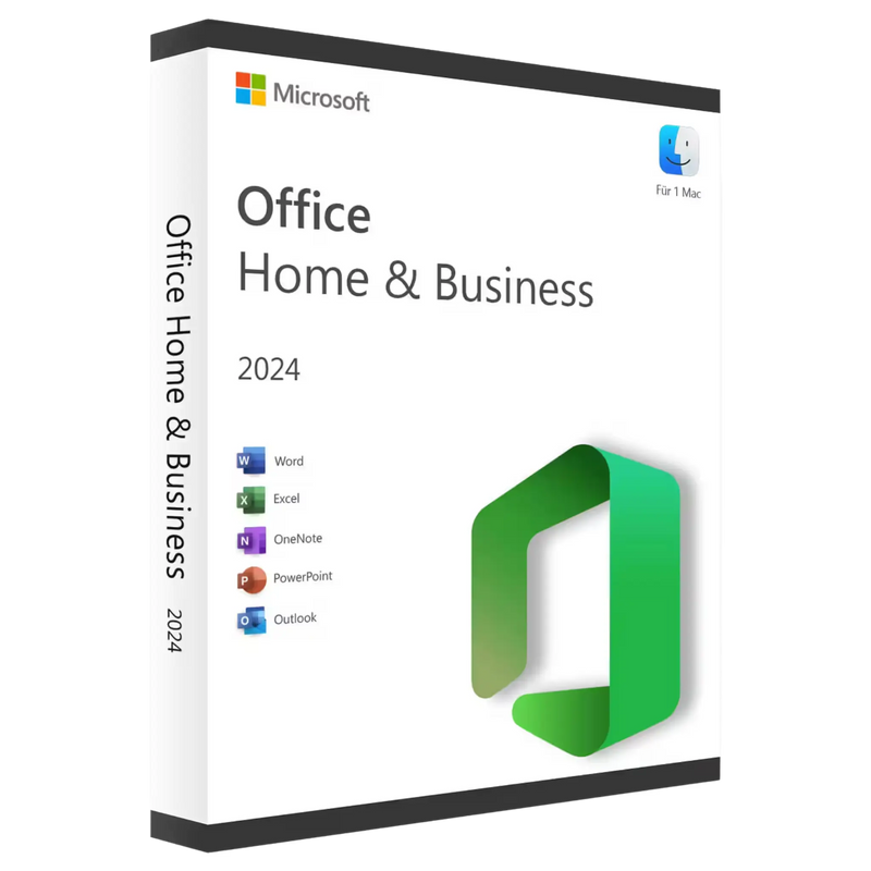 Microsoft Office 2024 Home and Business für Mac Box mit Word, Excel, PowerPoint, Outlook und OneNote