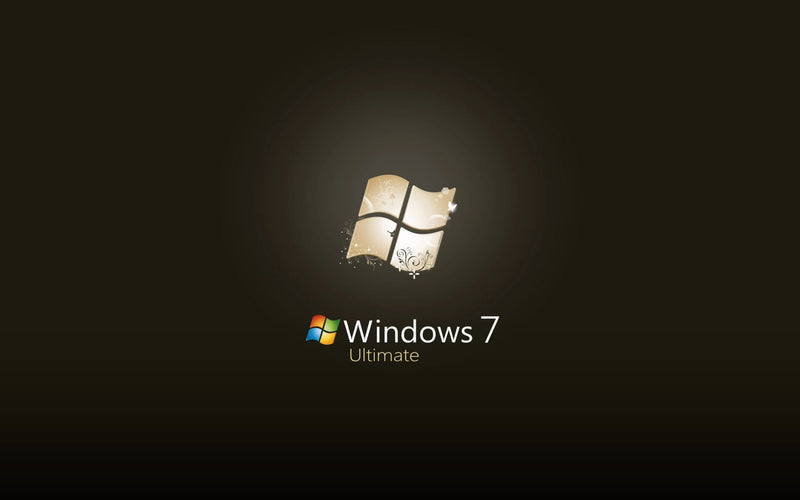 Aktivierter Windows 7 Ultimate Startbildschirm als Beweis der Originallizenz von Microsoft